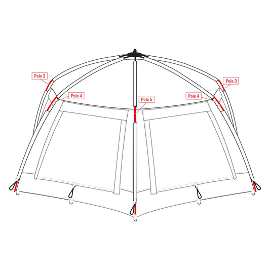 Trakker Tempest Brolly 100T Spare Shelter Poles