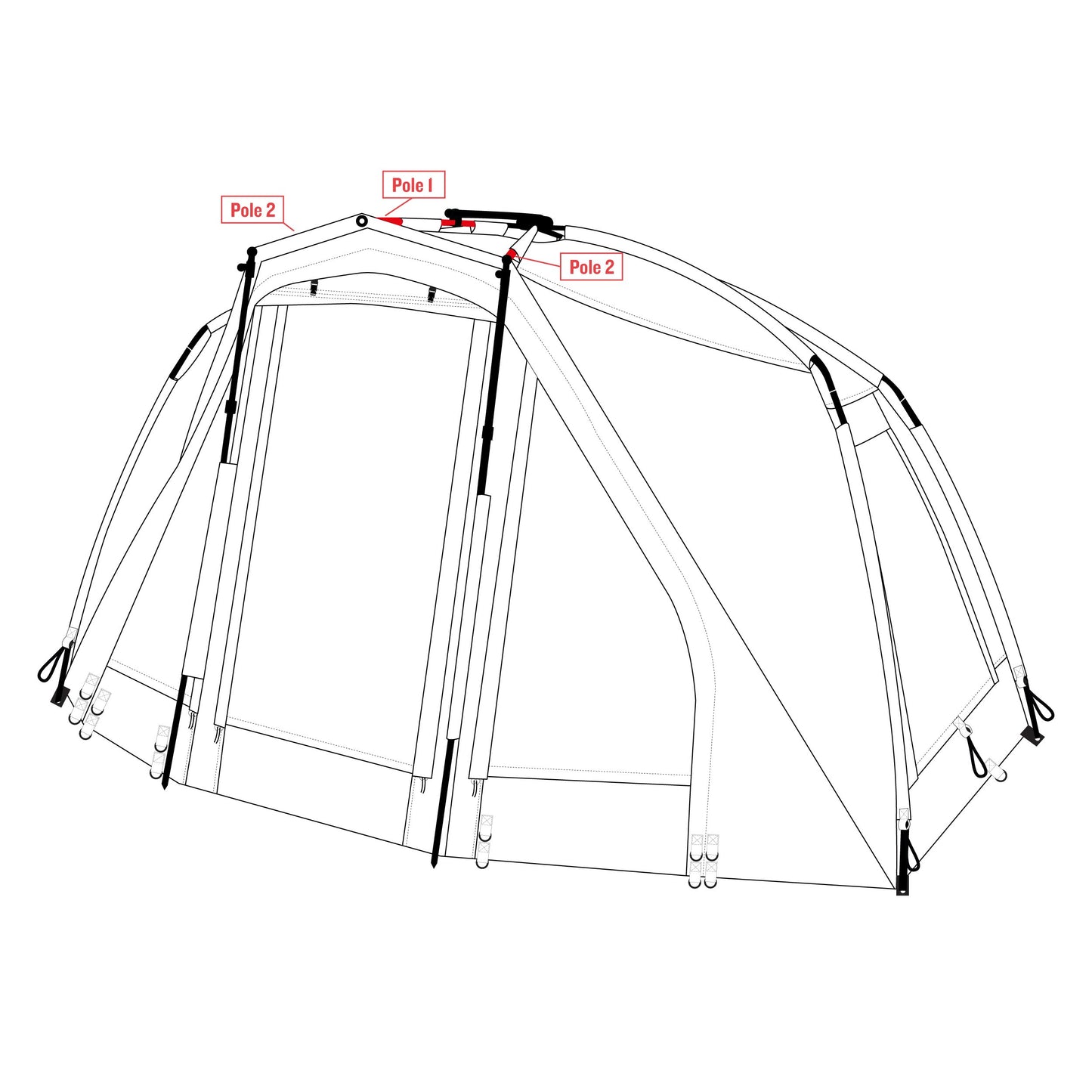 Trakker Tempest Advanced 150 Bivvy Spare Shelter Poles